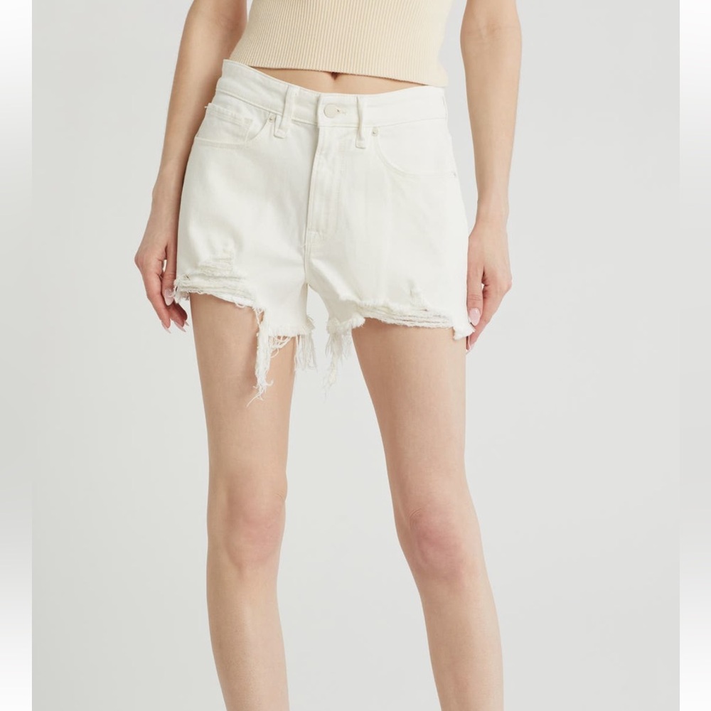 NWT good American Women's White Denim Shorts size 16 plus